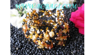 Golden Beads Stone Bracelets